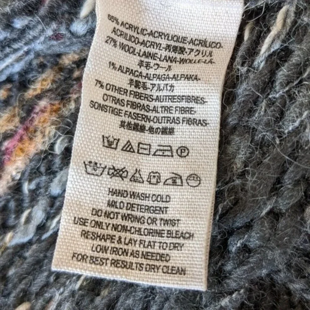 Free People Fair Isle Snow Bunny Sweater Small